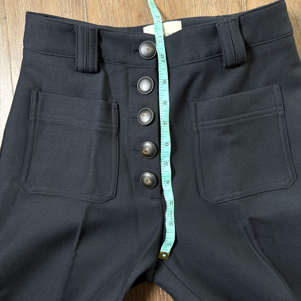 Sezane Pentalon Dan Trouser Wide Straight Leg Pants Wool Women's US Size 2 - Picture 8 of 15